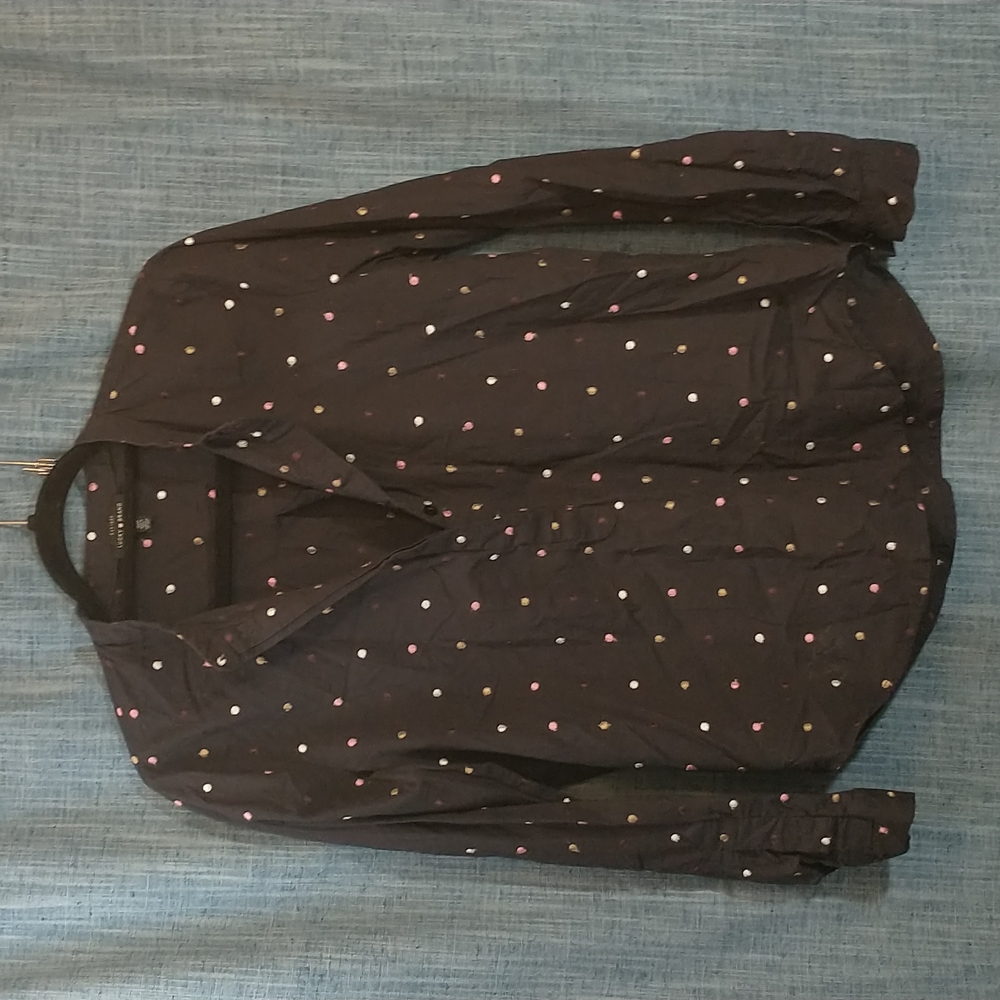 COPY - Lucky Brand Black shirt with polka dots